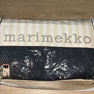 marimekko black white KING bedskirt NEW